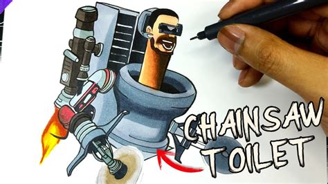 Como Dibujar A Chainsaw Toilet De Skibidi Toilet How To Draw Skibidi