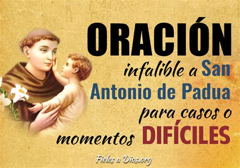 Oración Infalible A San Antonio De Padua Para Casos O Momentos