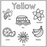 Yellow Color Activities Printable Week Preview sketch template