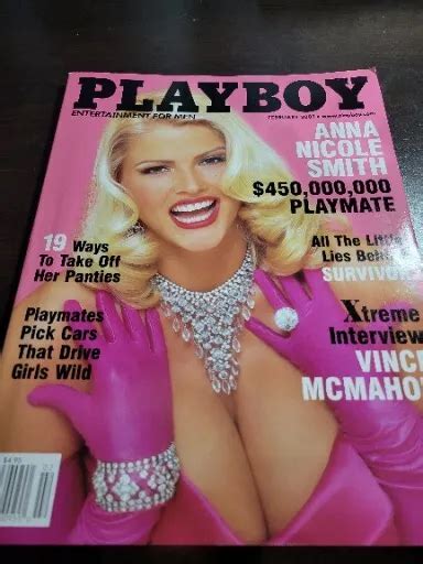 Anna Nicole Smith Vince Mcmahon Playboy Magazine Feb Centerfold Intact Picclick
