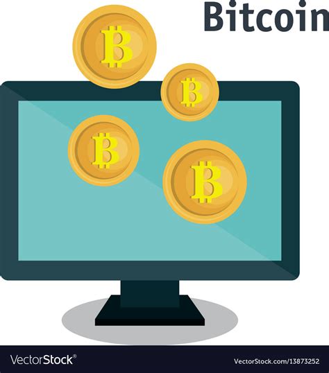Bitcoins Trading Flat Icons Royalty Free Vector Image