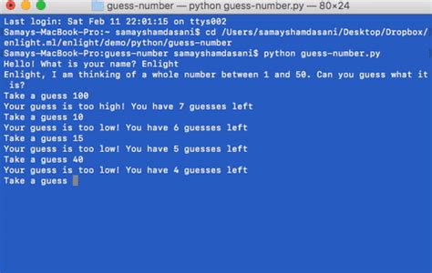 Then the user will try to guess the right number. Build a Guessing Number Game with Python