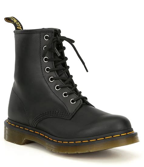 Dr Martens Womens 1460 Black Nappa Combat Boots Dillards Boot