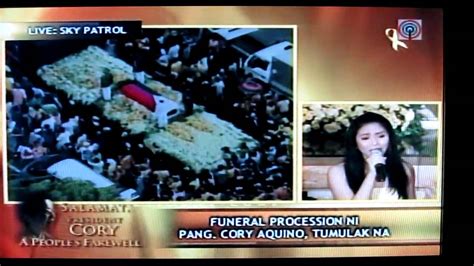 Cory aquino's husband is ninoy aquino.ninoy died, and so did cory.cory died at the age of 76 cory aquino is willing to die for her country, she can be trusted and she is responsible and is a very. cory aquino's requiem mass,tribute, and funeral procession ...