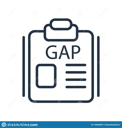 Gap Icon Vector Isolated On White Background Gap Sign Stock Vector