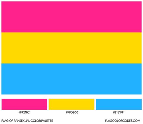 Pansexual Flag Color Codes
