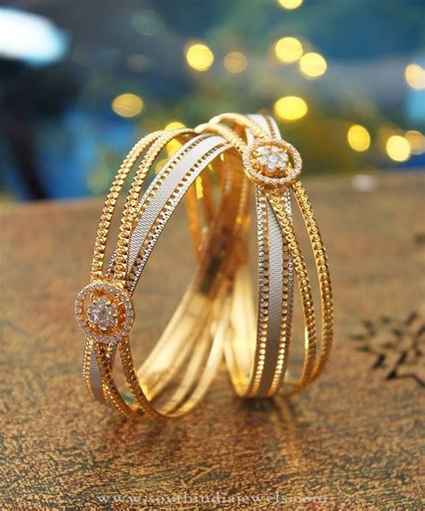 Traditional gold bangles are worn by married women mainly a pair of gold bangles or gold kada. Designer Gold Bangles from Manubhai Jewellers | Designer ...