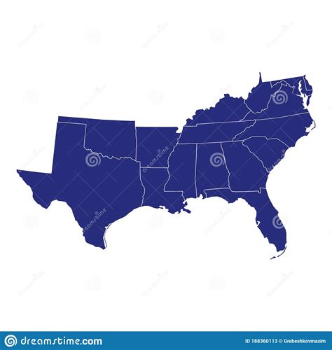 High Quality Map Region Of United States Of America Stock Illustration