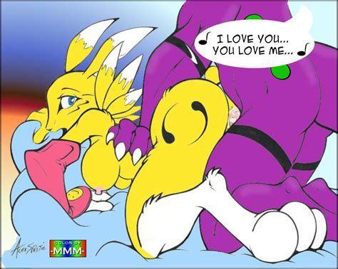 Rule 34 Anthro Barney Breasts Color Crossover Digimon Dinosaur Doggy