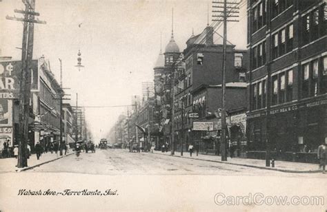 Wabash Ave Terre Haute In Postcard