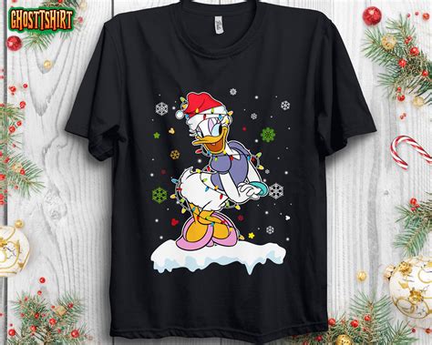 Disney Santa Daisy Duck Christmas Lights T Shirt