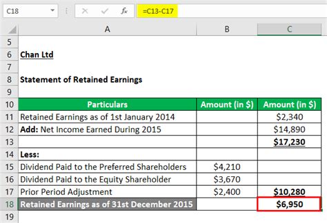 What you can do with retained earnings. Statement of Retained Earnings Example | Excel Template ...