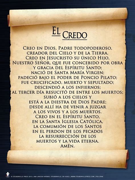 El Credo Catolico Oracion Images And Photos Finder