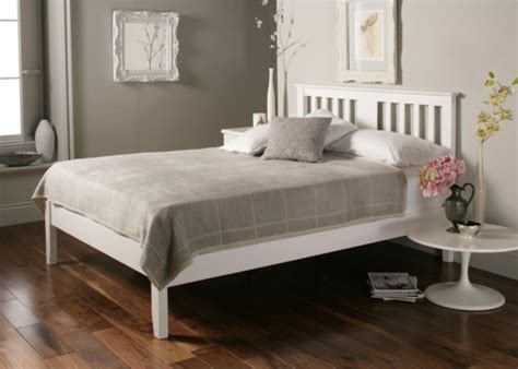 Malmo White Wooden Bed Frame Double Bed Frame Only White Wooden Bed
