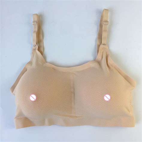 500g round shape boobs with bra for man cosplay to female realistic silicone fake breast form on