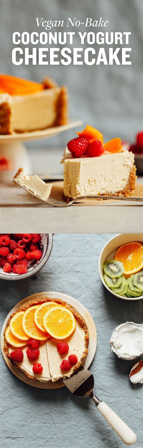 Jul 13, 2020 · this post contains affiliate vegan yogurt cake is a fluffy, light, and moist snack or dessert cake inspired by the classic french. Vegan No-Bake Coconut Yogurt Cheesecake | Recipe | Vegan ...