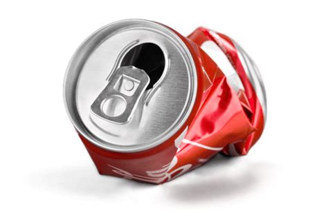 Coca Cola Crushed Can Front View Transparent Png Stickpng