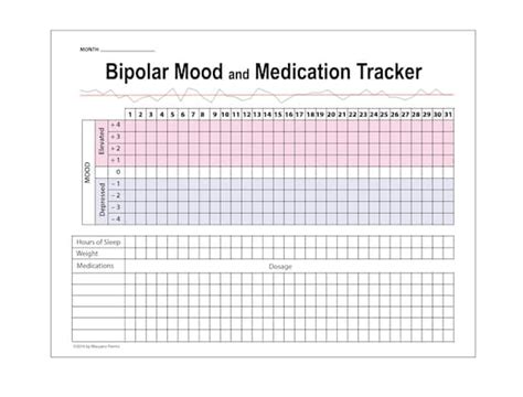 Bipolar Mood Tracker Printable