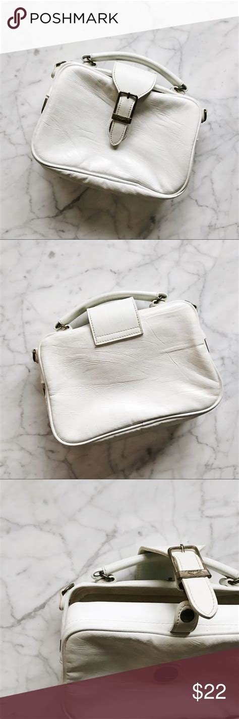🌿vintage Capezio White Leather Hand Bag White Leather Bags Leather