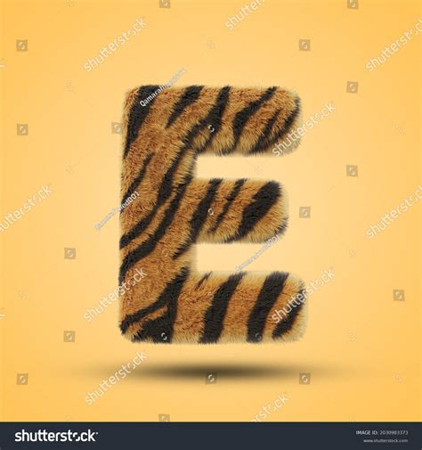 D Rendering Tiger Alphabet Stock Illustration
