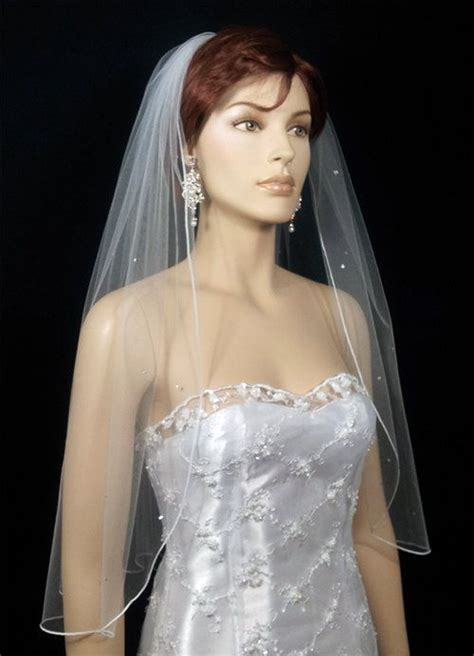 1 Tier Wedding Bridal 30x72 Veil Veils White Or Etsy Color Veil