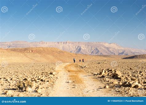 Trekking In Negev Dramatic Stone Desert Israel Stock Photo Image Of