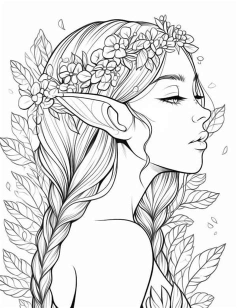 36 Stunning Elf Coloring Pages For Kids And Adults Our Mindful Life