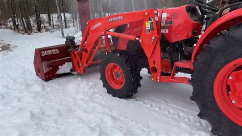 Homemade Hydraulic Front End Snow Blower On Our Kubota Mx5400 Series