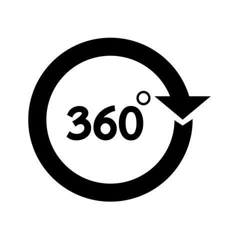 360 Degrees Icon 573158 Vector Art At Vecteezy