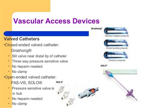Types Of Venous Access Devices