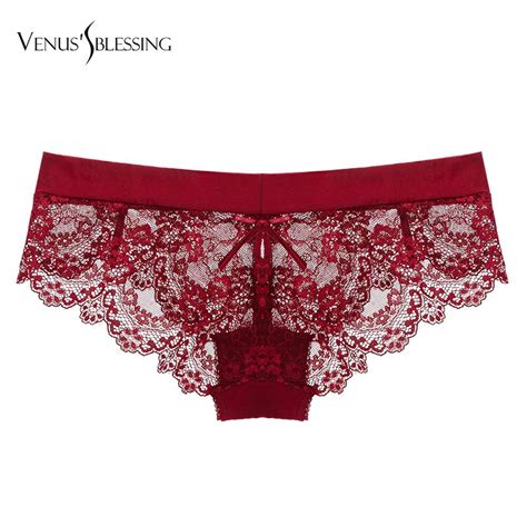 women s sexy lace panties cozy breathable lingerie tempting pretty briefs high quality cotton