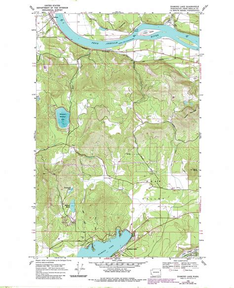 Diamond Lake Topographic Map 124000 Scale Washington