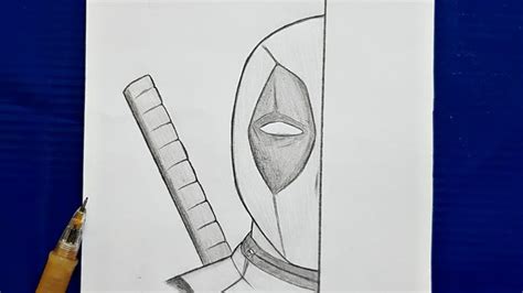 How To Draw Deadpool Deadpool Step By Step Easy Tutorial Youtube