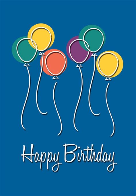 Free Printable Birthday Balloons Greeting Card Happy Birthday Cards