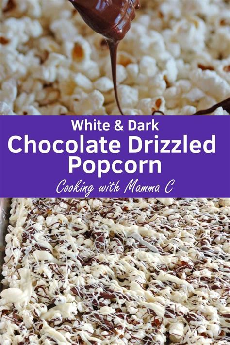 This White And Dark Chocolate Drizzled Popcorn Is Addictive Its