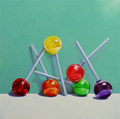 Lollipop Painting Original Candy Art