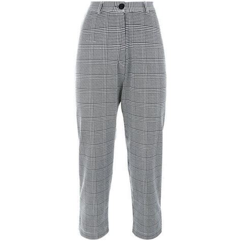 Innocence Black Check Cropped Trousers £21 Liked On Polyvore