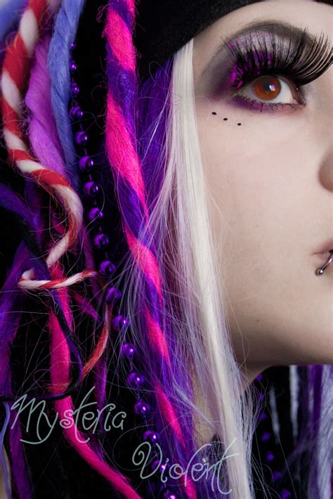 Many Styles Photo Candy Cyber Goth Goth Hair Purple Dreads Epic Hair