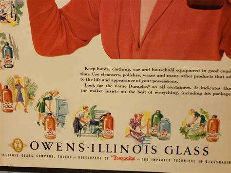 Vintage 40s Claudette Colbert For Duraglas Owens Illinois Glass Advertising Picture