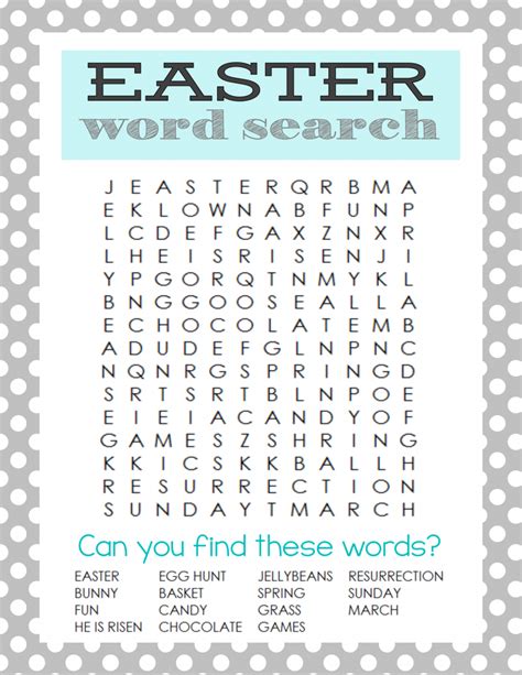 Printable Easter Word Search The Girl Creative