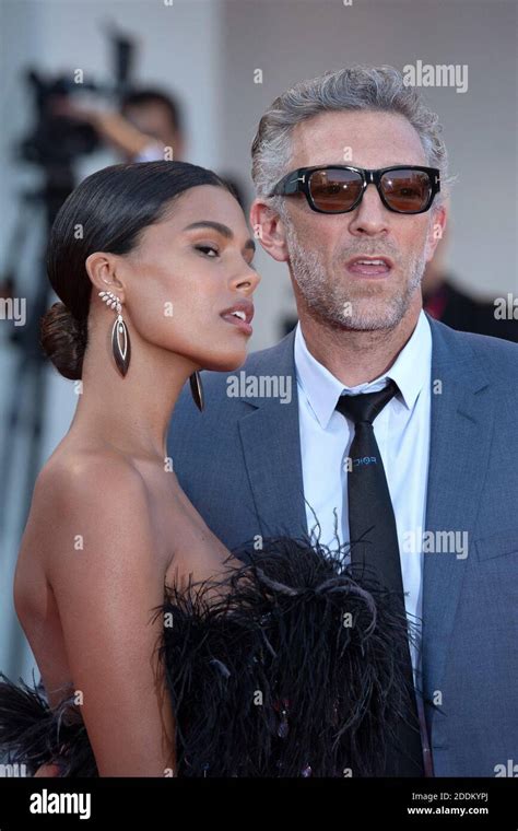 Vincent Cassel And Tina Kunakey Attending The J Accuse Premiere As Part Of The 76th Venice