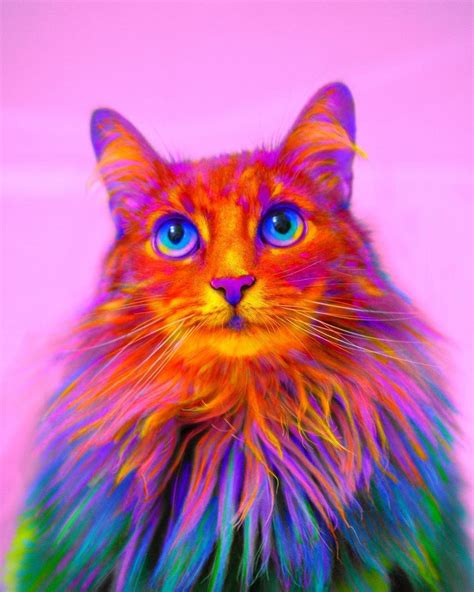 Animals The Magnificent Rainbow Makeover Edition Rainbow Cat