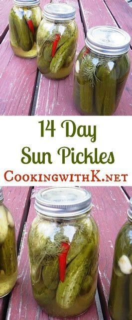 14 Day Sun Pickles {Granny's Recipe} | Granny's recipe ...