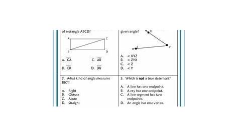 geometry basics worksheets answers