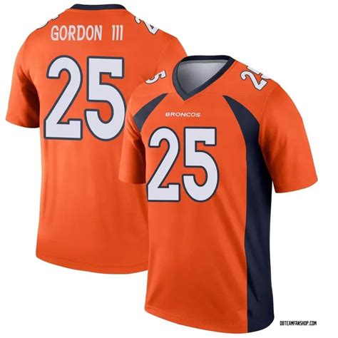 Mens Melvin Gordon Iii Denver Broncos Jersey Orange Legend