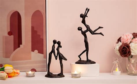 Sziqiqi Couple Sculptures Cast Iron T For Anniversaries