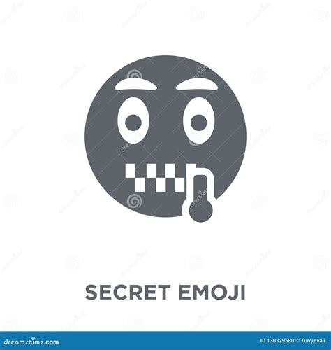 Secret Emoji Icon From Emoji Collection Stock Vector Illustration Of