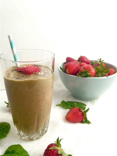Creamy Strawberry Spinach Smoothie Sinful Nutrition