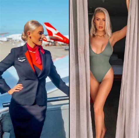 Hot Flight Attendants With And Without Their Uniforms 33 Pics