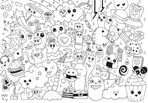 I began by redrawing some of my favorite. Doodle Coloring Pages | Free doodles, Doodle coloring ...